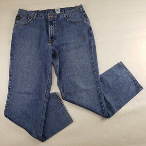 Cinch Relaxed Fit Jean Mens 38x34 Blue Straight Leg Green Label Western Cowboy